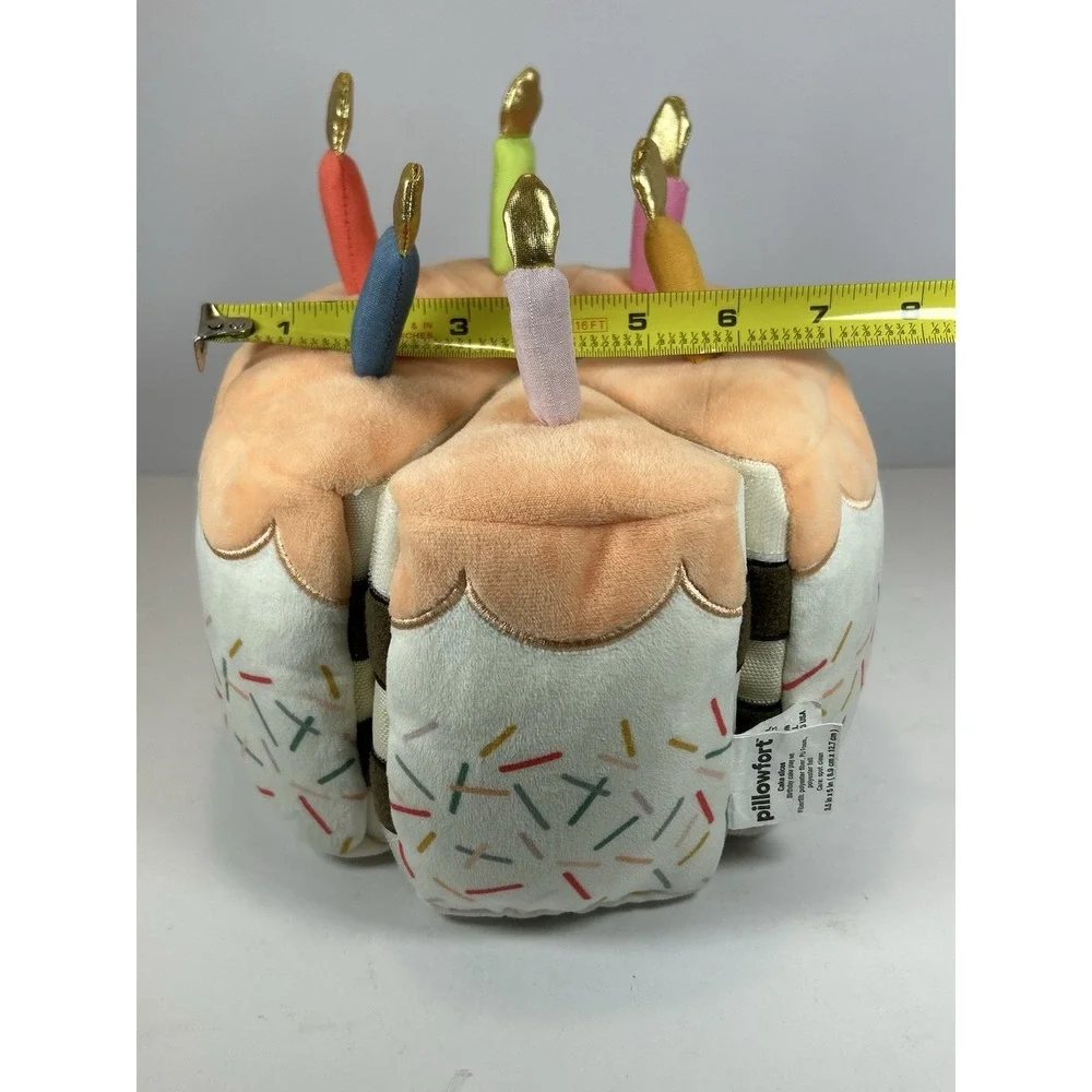 Pillowfort Birthday Cake Toy Plush separable 2 Slices Hook/Loop